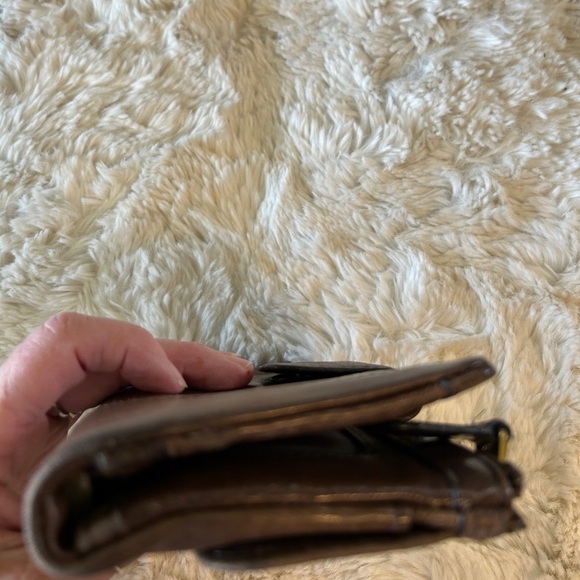 VTG FOSSIL BROWN LAMBS LEATHER WALLET - Picture 9 of 13